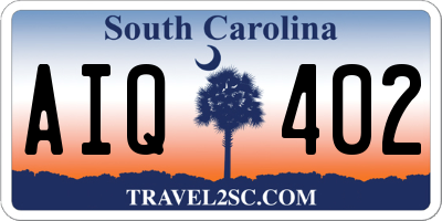 SC license plate AIQ402