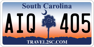 SC license plate AIQ405