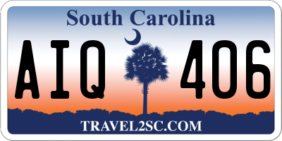 SC license plate AIQ406