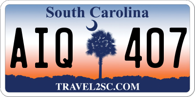 SC license plate AIQ407