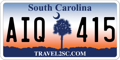 SC license plate AIQ415