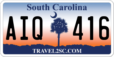 SC license plate AIQ416