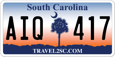 SC license plate AIQ417