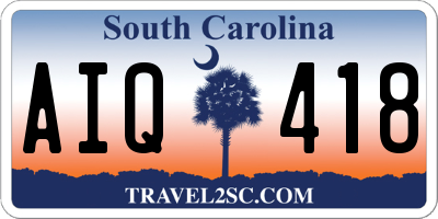 SC license plate AIQ418