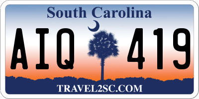 SC license plate AIQ419