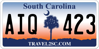 SC license plate AIQ423