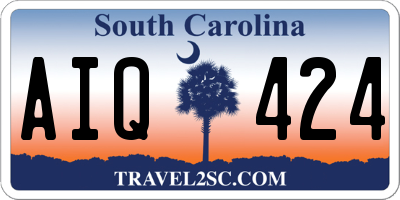 SC license plate AIQ424
