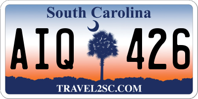 SC license plate AIQ426