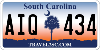 SC license plate AIQ434