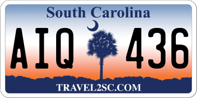 SC license plate AIQ436