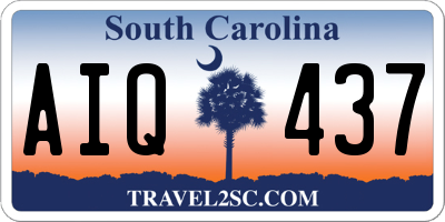 SC license plate AIQ437