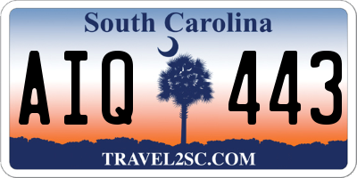 SC license plate AIQ443