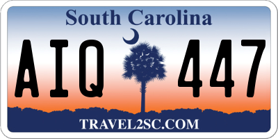 SC license plate AIQ447