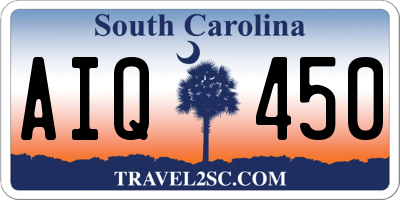 SC license plate AIQ450