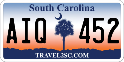 SC license plate AIQ452