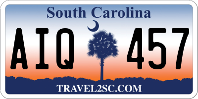 SC license plate AIQ457