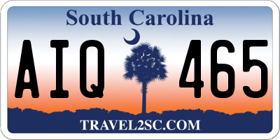 SC license plate AIQ465