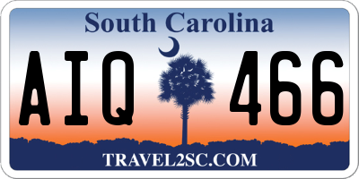 SC license plate AIQ466