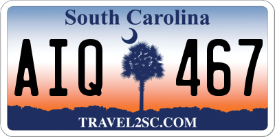 SC license plate AIQ467
