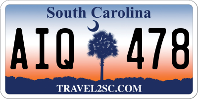 SC license plate AIQ478