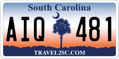 SC license plate AIQ481