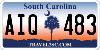 SC license plate AIQ483