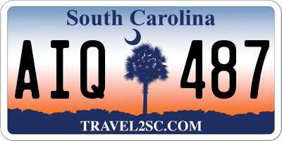 SC license plate AIQ487