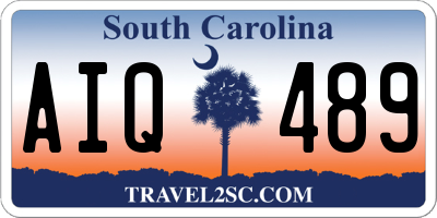 SC license plate AIQ489