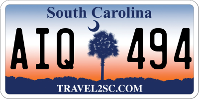 SC license plate AIQ494