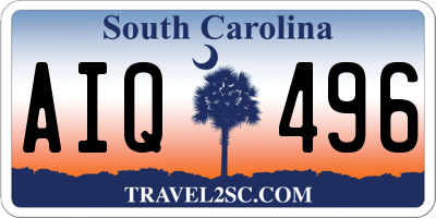 SC license plate AIQ496