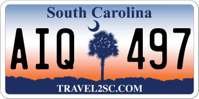 SC license plate AIQ497