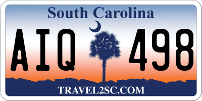 SC license plate AIQ498