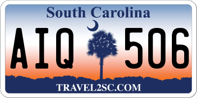 SC license plate AIQ506