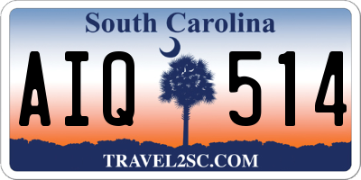 SC license plate AIQ514