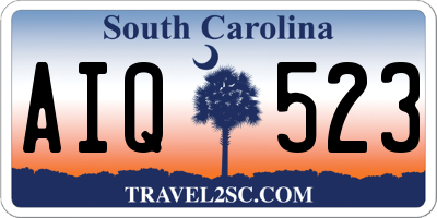 SC license plate AIQ523