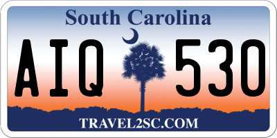 SC license plate AIQ530