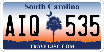 SC license plate AIQ535