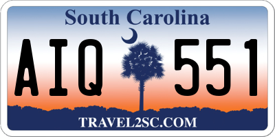 SC license plate AIQ551