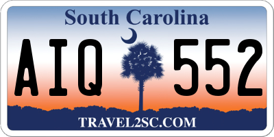 SC license plate AIQ552