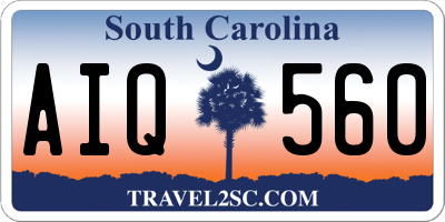 SC license plate AIQ560