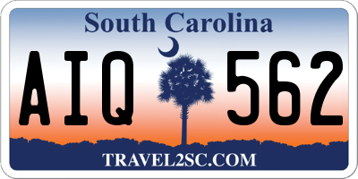 SC license plate AIQ562