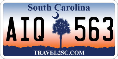 SC license plate AIQ563