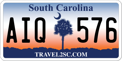 SC license plate AIQ576