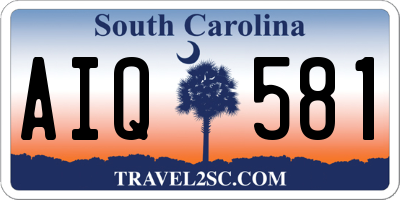 SC license plate AIQ581
