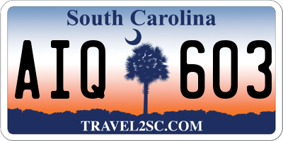 SC license plate AIQ603