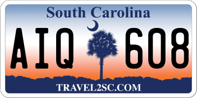 SC license plate AIQ608