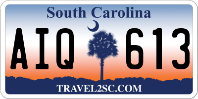 SC license plate AIQ613