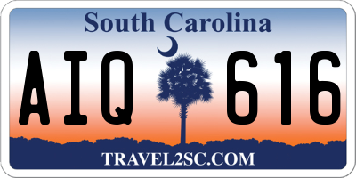SC license plate AIQ616