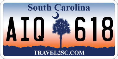 SC license plate AIQ618