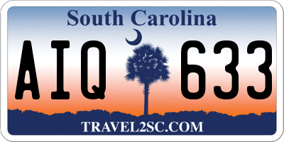SC license plate AIQ633